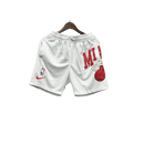 Shorts NBA Miami Heat 23/24 Casual - Nike - Vermelho - Branco - Preto - MAJESTO BR