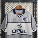 Camisa Retrô PSG Away Nike 2000/01 Masculino Cinza e Branco - MAJESTO BR