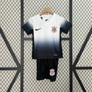 Conjunto Infantil Corinthians I 24/25 - Branco e Preto - MAJESTO BR