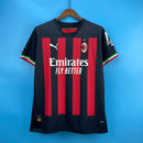 Camisa Milan Home 22/23 - Vermelho e Preto - MAJESTO BR