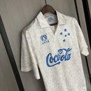 Camisa Cruzeiro Fora 93/94 - Versão Retrô Coca-Cola Branca - MAJESTO BR