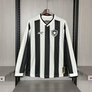 Camisa Botafogo Titular 24/25 Manga Longa - Preta e Branca - MAJESTO BR