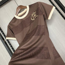 Camisa CRF Edição Especial 24/25 - Feminina Baby Look Marrom Consciência Negra - MAJESTO BR