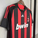 Camisa Retrô Milan Adidas 2008/09 Masculino Vermelha e Preta - MAJESTO BR