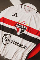 Camisa São Paulo Home 23/24 - Branca e vermelha - MAJESTO BR