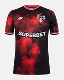 Camisa São Paulo Third 24/25 - Preta e vermelha - MAJESTO BR