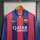 Camisa Retro Barcelona Nike Manga Longa 2014/15 Masculino Azul e Grená - MAJESTO BR