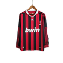 Camisa Retrô Milan I Adidas 2009/10 Manga Longa Vermelho e Preto - MAJESTO BR
