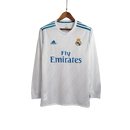 Camisa Retrô Real Madrid I Home Adidas 2017/18 Manga Longa Masculino Branco - MAJESTO BR