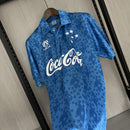 Camisa Cruzeiro Titular 93/94 - Versão Retrô Coca-Cola Azul - MAJESTO BR