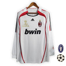 Camisa Retrô Milan II Away 2006/07 Manga Longa Masculino Branco - MAJESTO BR