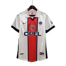 Camisa Paris Saint Germain PSG Retrô Away 98/99 Torcedor Nike Masculina - Branco, Azul e Vermelho - MAJESTO BR