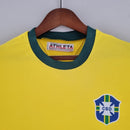 Camisa Retrô 1970 Seleção Brasileira I Masculina - Amarelo e Verde - MAJESTO BR