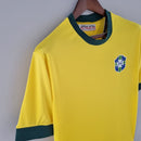 Camisa Retrô 1970 Seleção Brasileira I Masculina - Amarelo e Verde - MAJESTO BR