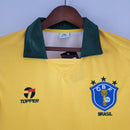 Camisa Retrô 1988 Seleção Brasileira I Masculina - Amarelo e Verde - MAJESTO BR