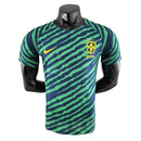 Camisa Seleção Brasileira Pré-Jogo 2022 Jogador Nike Masculina - Azul e Verde - MAJESTO BR