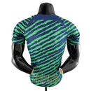 Camisa Seleção Brasileira Pré-Jogo 2022 Jogador Nike Masculina - Azul e Verde - MAJESTO BR