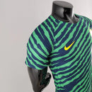 Camisa Seleção Brasileira Pré-Jogo 2022 Jogador Nike Masculina - Azul e Verde - MAJESTO BR
