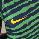 Camisa Seleção Brasileira Pré-Jogo 2022 Jogador Nike Masculina - Azul e Verde - MAJESTO BR