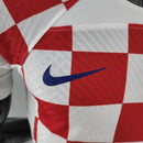 Camisa Seleção da Croácia Home 22/23 Jogador Nike Masculina - Vermelho e Branco - MAJESTO BR