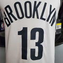 Camisa Regata Brooklyn Nets Branca e Preta - Nike - Masculina - MAJESTO BR
