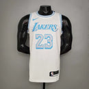 Camisa Regata Los Angeles Lakers Branca Crew Neck - Nike - Masculina - MAJESTO BR