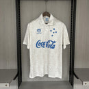 Camisa Cruzeiro Fora 93/94 - Versão Retrô Coca-Cola Branca - MAJESTO BR
