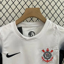 Conjunto Infantil Corinthians I 24/25 - Branco e Preto - MAJESTO BR