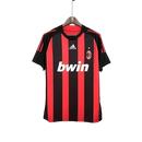 Camisa Retrô Milan Adidas 2008/09 Masculino Vermelha e Preta - MAJESTO BR