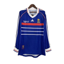 Camisa Retro Seleção França Manga Longa - 1998 Azul - MAJESTO BR
