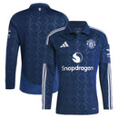 Camisa Manchester United Away 24/25 Manga Longa - Azul - MAJESTO BR