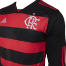 Camisa CRF Home 24/25 Manga Longa - Preta e Vermelha - MAJESTO BR