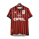 Camisa Milan Retrô 1999/2000 Vermelha e Preta - Adidas - MAJESTO BR