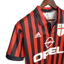 Camisa Milan Retrô 1999/2000 Vermelha e Preta - Adidas - MAJESTO BR