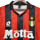 Camisa Milan Retrô 1993/1994 Vermelha e Preta - Lotto - MAJESTO BR