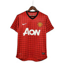Camisa Manchester United Retrô 2012/2013 Vermelha Xadrez - Nike - MAJESTO BR