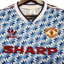 Camisa Manchester United Retrô 1990/1992 Azul e Branca - Adidas - MAJESTO BR