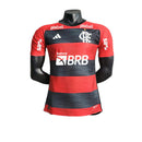Camisa Flamengo I Patrocínios 23/24 Jogador Adidas Masculina - Vermelho e Preto - MAJESTO BR