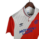 Camisa Glasgow Rangers Retrô 1987/1988 Branca e Vermelha - Umbro - MAJESTO BR