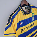 Camisa Retrô Parma I Champion 1999/00 Masculino Amarelo e Azul - MAJESTO BR