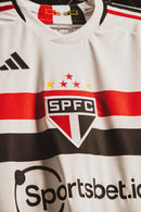 Camisa São Paulo Home 23/24 - Branca e vermelha - MAJESTO BR