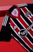 Camisa São Paulo Away 23/24 - Preta e vermelha - MAJESTO BR